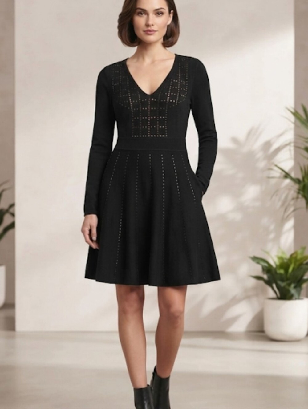 Calvin Klein knit stretchy cutout dress size M